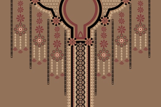 Geometric Ethnic Necklace Pattern vector