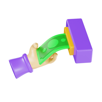 Money Withdrawal 3D Icon, Banking and Payment png
