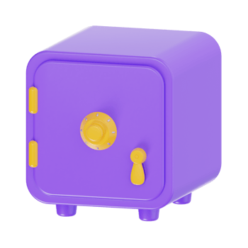 3D Safe Deposit Box Icon, Secure Banking and Vault png