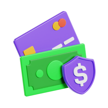 Financial Safety 3D Icon, Money and Transaction Security png