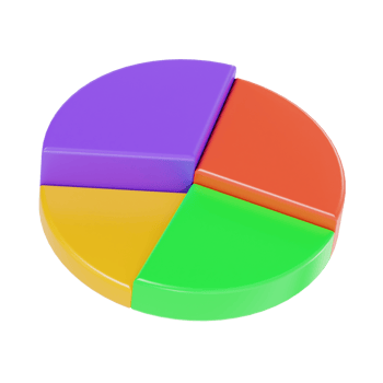3D Data Visualization Icon, Graph and Business Report png