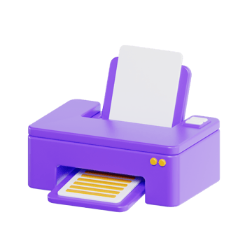 Document Printing 3D Icon, Office and Workflow png