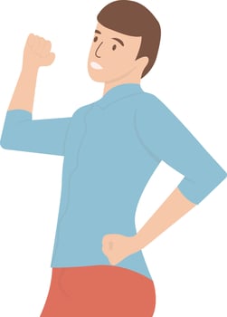 Excited People Character vector