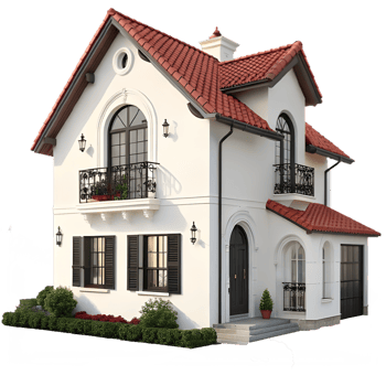 Comfortable Family House 3D Render png