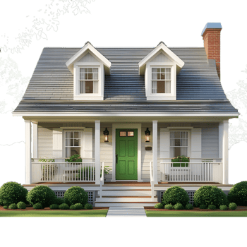 A detailed home model on a transparent background png