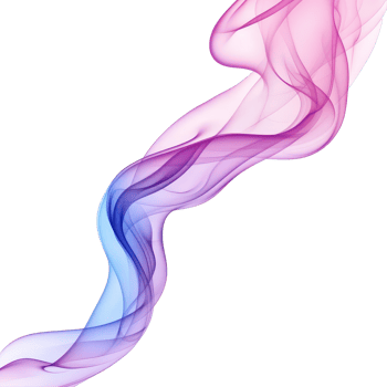Graceful purple and pink smoke waves flowing smoothly against a transparent background, purple pink smooth smoke wave isolated on transparent background png