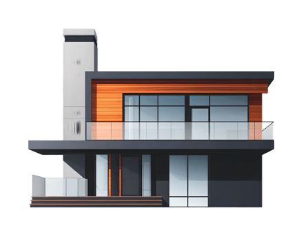 Modern House Architectural Rendering Contemporary Home Design with Clean Lines png
