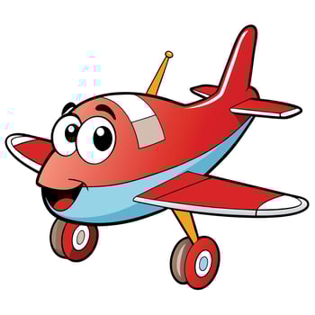 Happy Cartoon Airplane Character vector