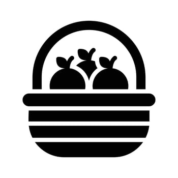 A basket of mandarins symbolizing prosperity and good luck vector