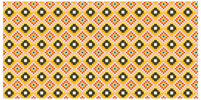 An intricate abstract composition of squares arranged in a captivating pattern, emphasizing symmetry and color contrast. vector