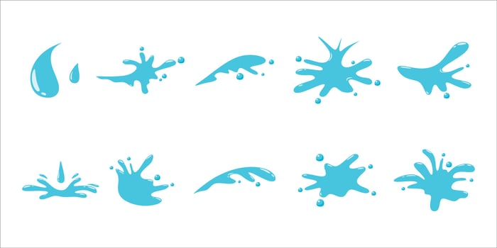 Water Splash Set Illustration vector
