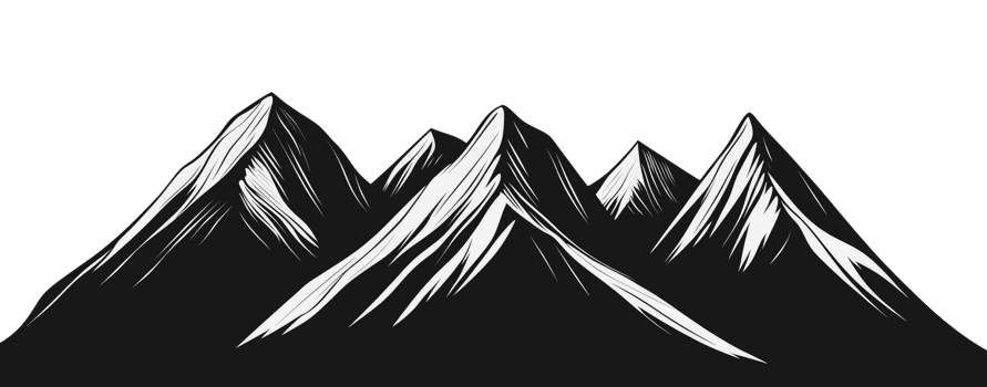 Silhouette of a mountains png