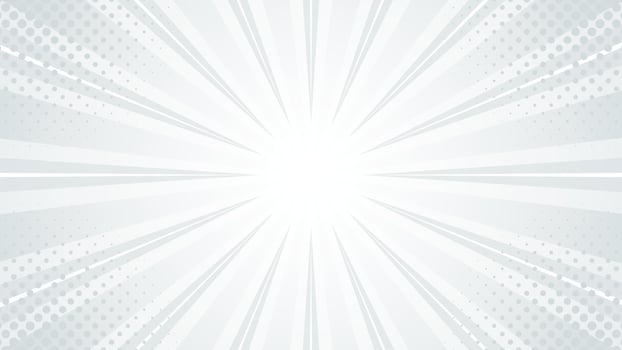 Abstract white-gray comic sunburst background vector