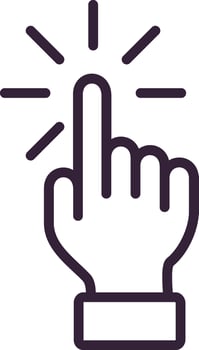 Hand Pointing Icon Element For Design Graphic vector