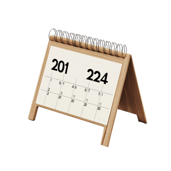 Table calendar for January with dates on a transparent background, perfect for organizing plans and schedules, table calendar 2024 january isolated on transparent background png