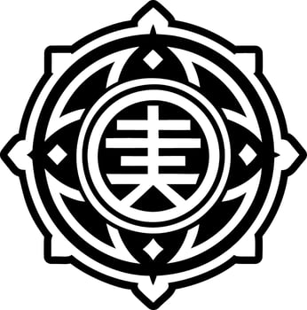 Som Onyankopon symbol icon in glyph style vector