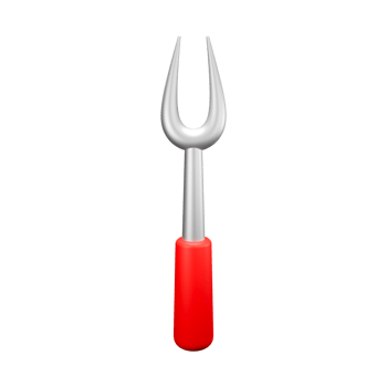 a 3d icon render fork barbecue png