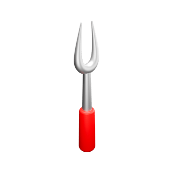 a 3d rendered illustration of sharp fork barbecue png