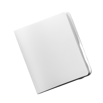 A clean transparent notebook placed flat on a transparent background for creative ideas and organization, transparent note book on transparent backgroundfile png