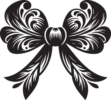 Fashionable Bow Ribbon Sketch for Aesthetic Designs vector