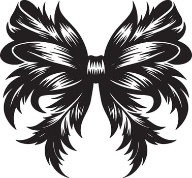 Classic Bow Ribbon Silhouette with Stylish Minimal Aesthetic vector