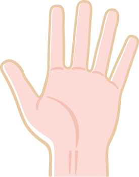 Illustrated Open Hand, Minimalist, Pastel Colors, Symbolism. png