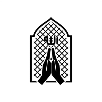 The logo for the muslim prayer vector