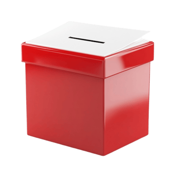 Red Box with White Lid png