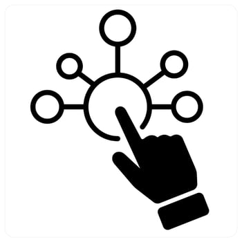 Interaction icon concept vector