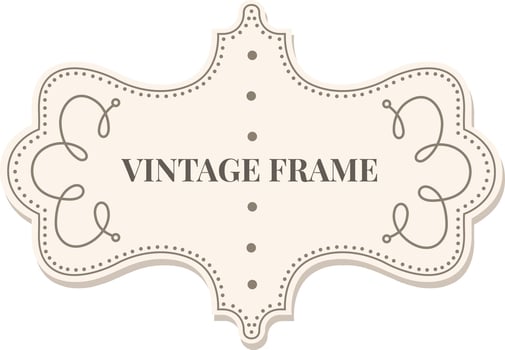 Vintage frame featuring intricate swirls and delicate dots, creating an elegant design ideal for infusing classic style into various projects and decorative elements vector