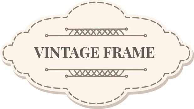 Vintage frame with elegant lines and dotted border creating a classic design for text, invitations, or decorative purposes, adding a touch of timeless style vector