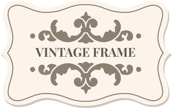 Vintage frame with elegant floral ornaments adding a touch of classic beauty, suitable for various design projects, invitations, labels, and packaging vector
