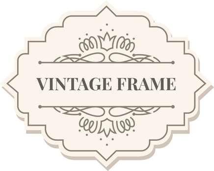 Elegant vintage frame featuring floral ornaments, creating a sophisticated and timeless design, perfect for adding a touch of classic charm to any project vector