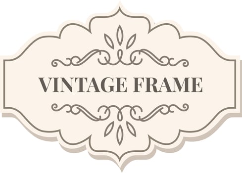 Classic vintage frame featuring intricate ornamental details. Ideal for invitations, labels, or decorative purposes, showcasing elegance and timeless design in a neutral color palette vector