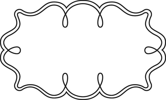 Wavy double lines forming an elegant and decorative frame, featuring intricate swirls and ample copy space, perfect for enhancing vintage or classic design projects vector