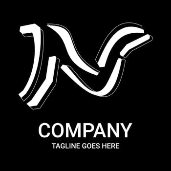 Letter N logo design, for company, t-shirts, etc. 3d letter N logo. Simple and sporty letter logo design. vector