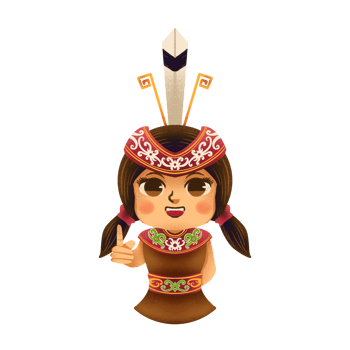 Dayak girl Explain Something png