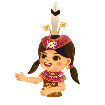 a cartoon in a traditional costume png