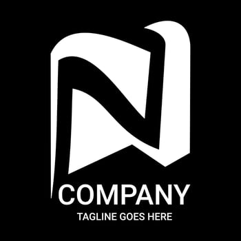 Letter N logo design, for company, sticker, hats, t-shirts, etc. Simple and sporty letter logo design. vector