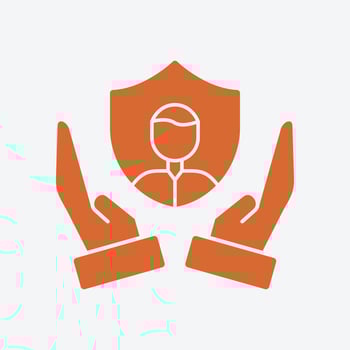 Personal Security trendy good abstract illustration colorful useful design vector