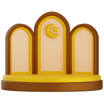 3D Ramadan stage Islamic podium png