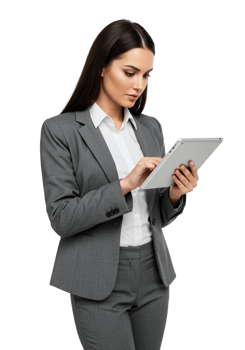 woman using phone transparent png