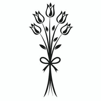 Black and White Floral Illustrations for Artistic Patterns vector