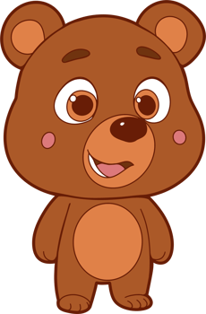 a playful bear art . png