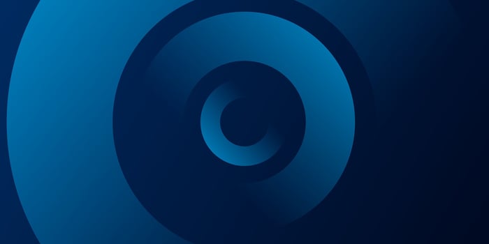 Dark blue circle shape abstract background. Shiny blue circle geometric shape with future technology concept vector
