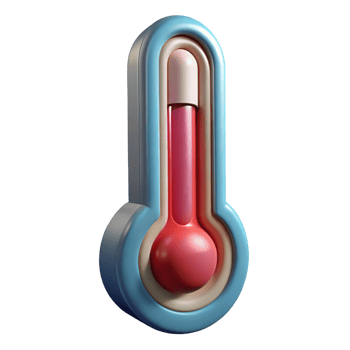 3D Render of a Colorful Thermometer Icon png