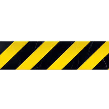 a yellow and black striped warning sign on a transparent background png