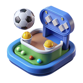 3D Render of a Fun Soccer Game Illustration png