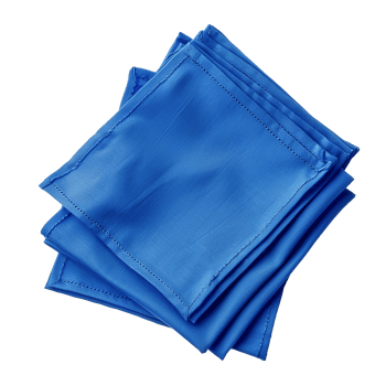 Stack Blue Fabric Napkins Soft Texture Elegant Design png