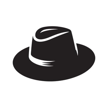 silhouette of a black hat vector